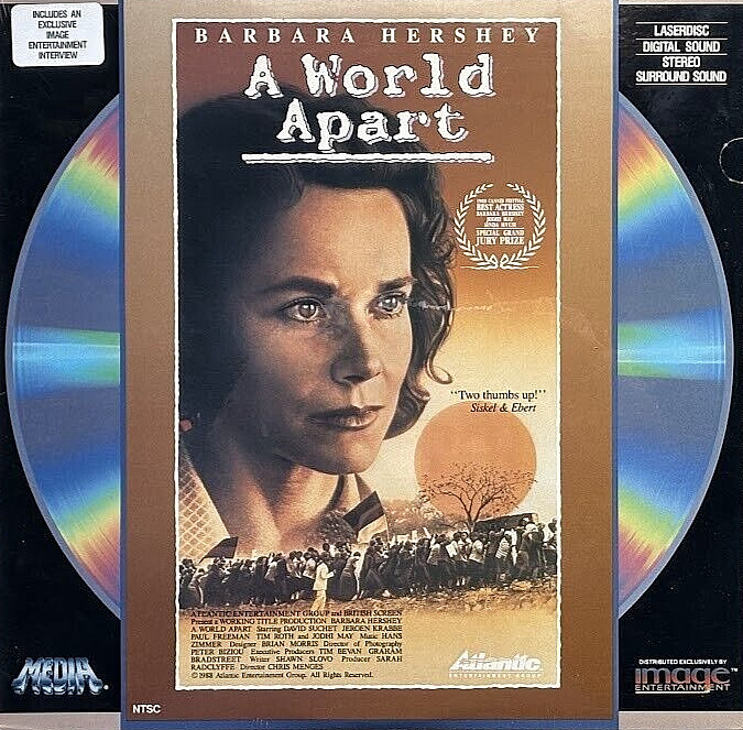 A WORLD APART (BARBARA HERSHEY) NEW LASERDISC! STILL SEALED!