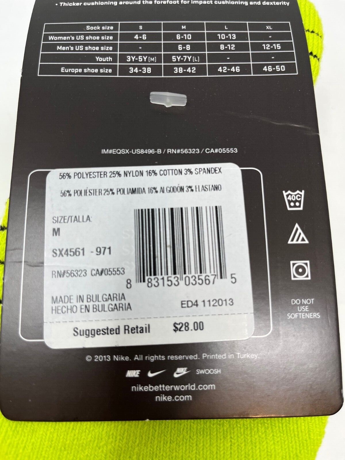 Nike Performance socks Cush Football 2pr Fast is faster & speed kills SX4560-971