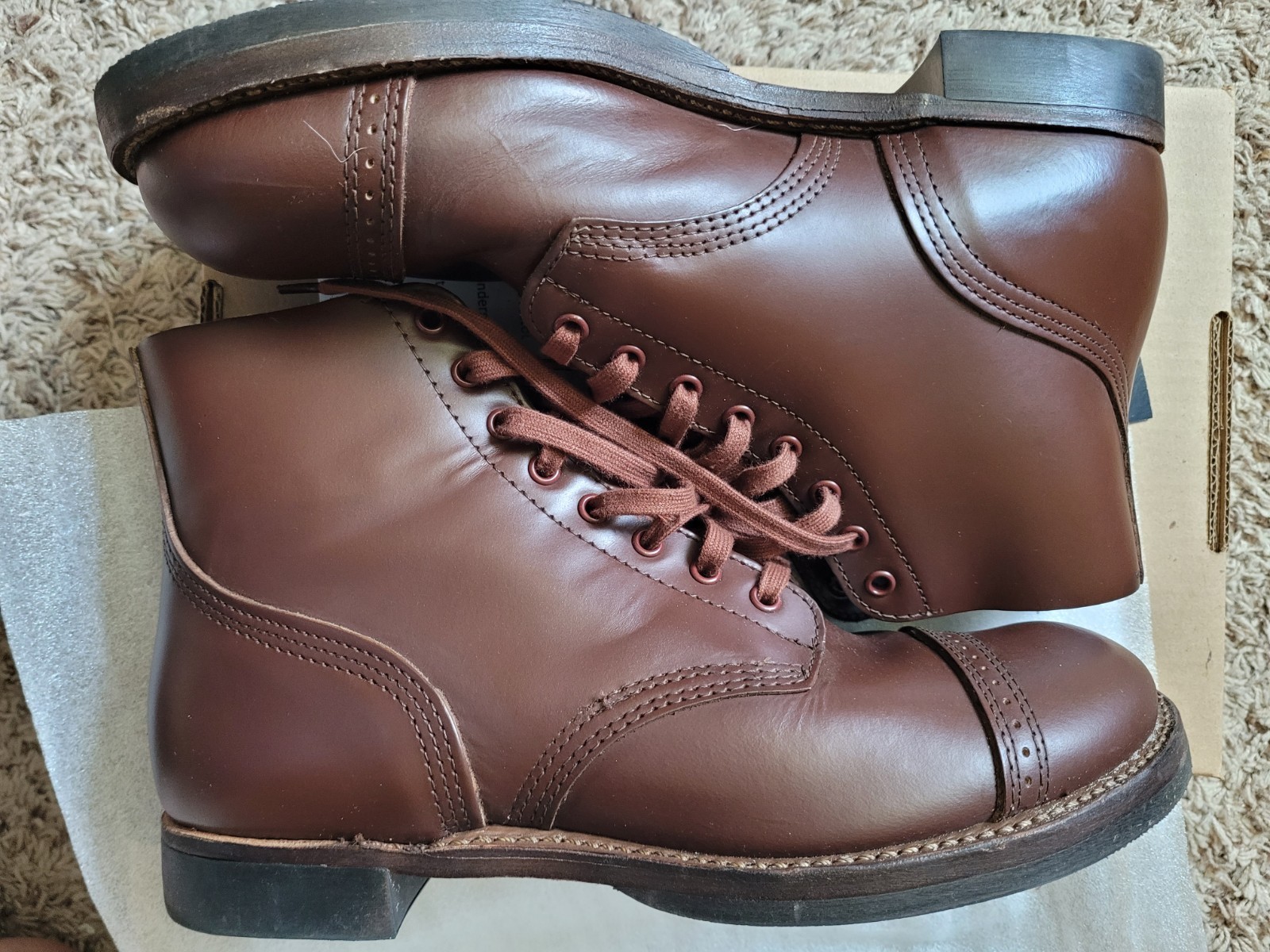 WWII US Army Infantry Service Shoes Boots 2nd Pattern 10EE 10.5 At the Front ATF