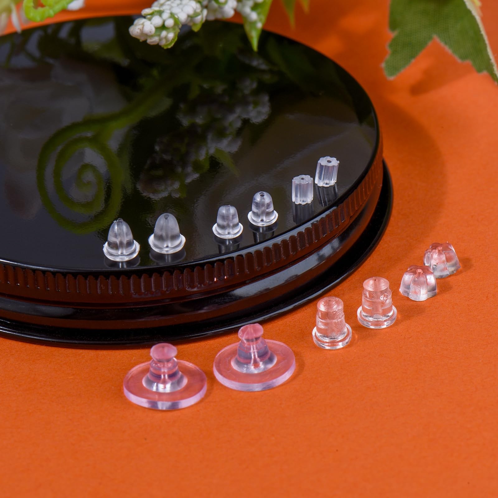 6 Styles Silicone Earring Backs for Studs/Droopy Ears/Heavy Earring 600 Pcs Cle