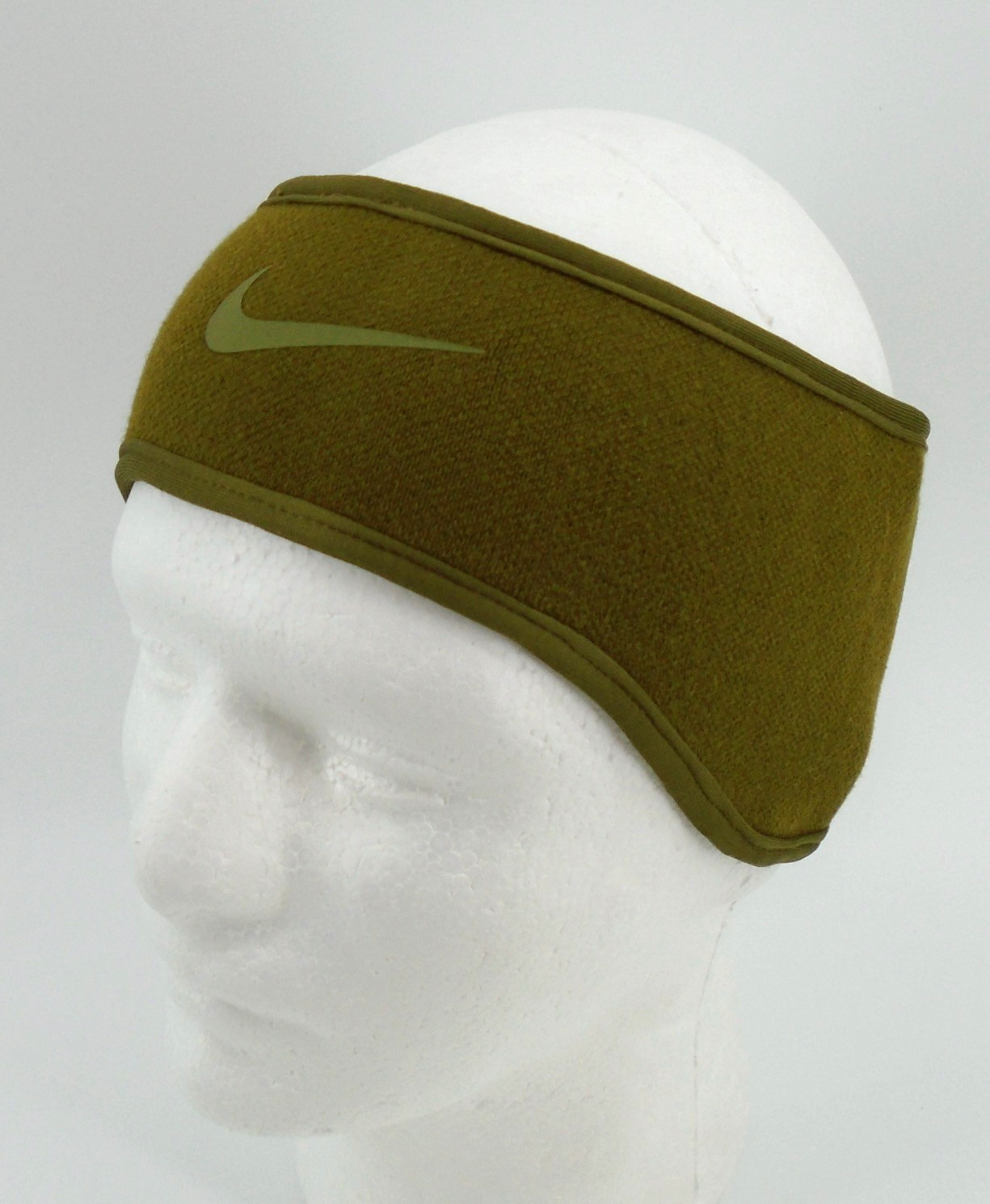 Nike Headband Fleece Warm Adult Unisex Running Olive Flack/Black