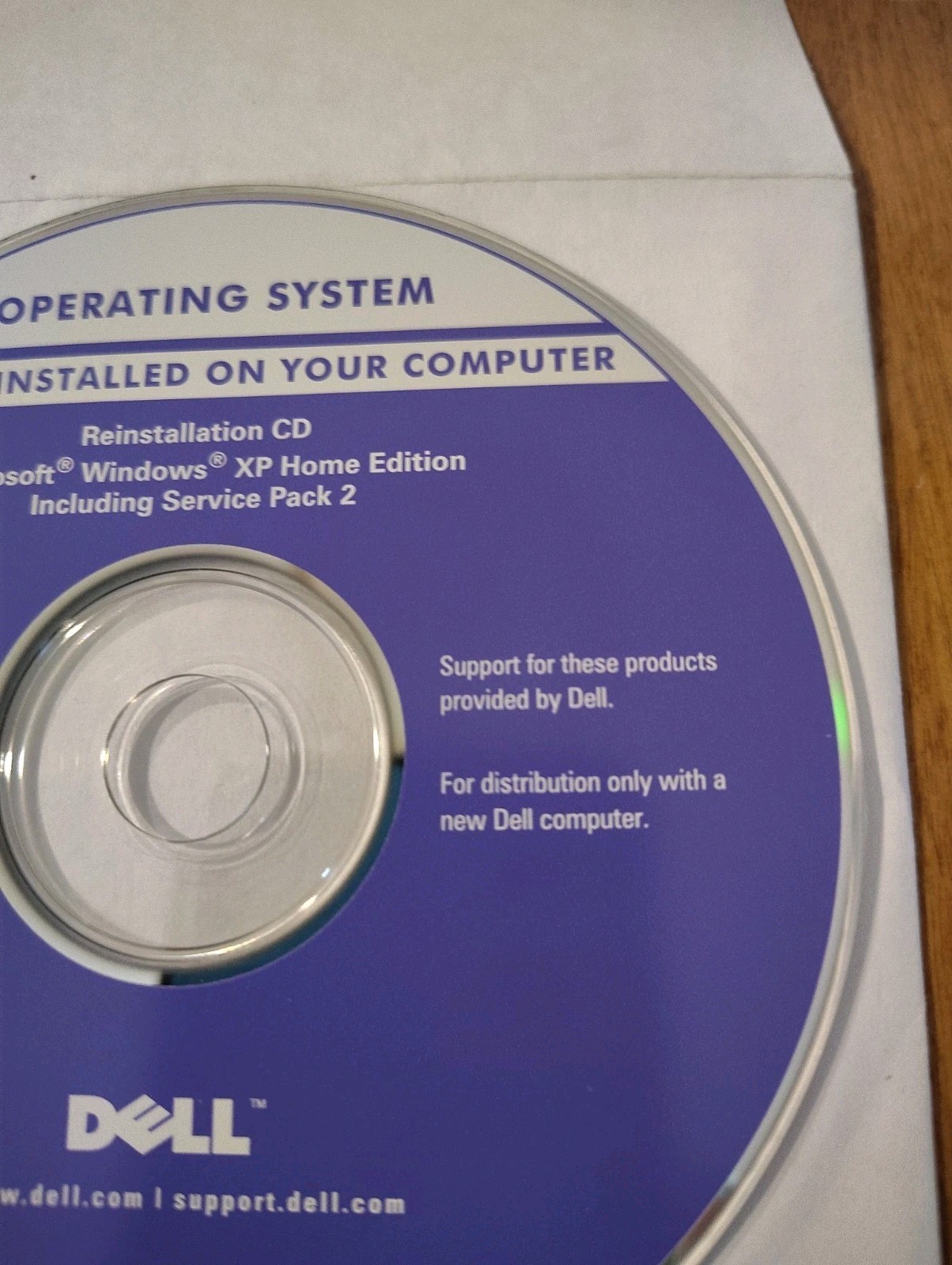 Microsoft Windows XP Home Edition SP2 Version 2004 P/N H8527- DELL PC 32bit