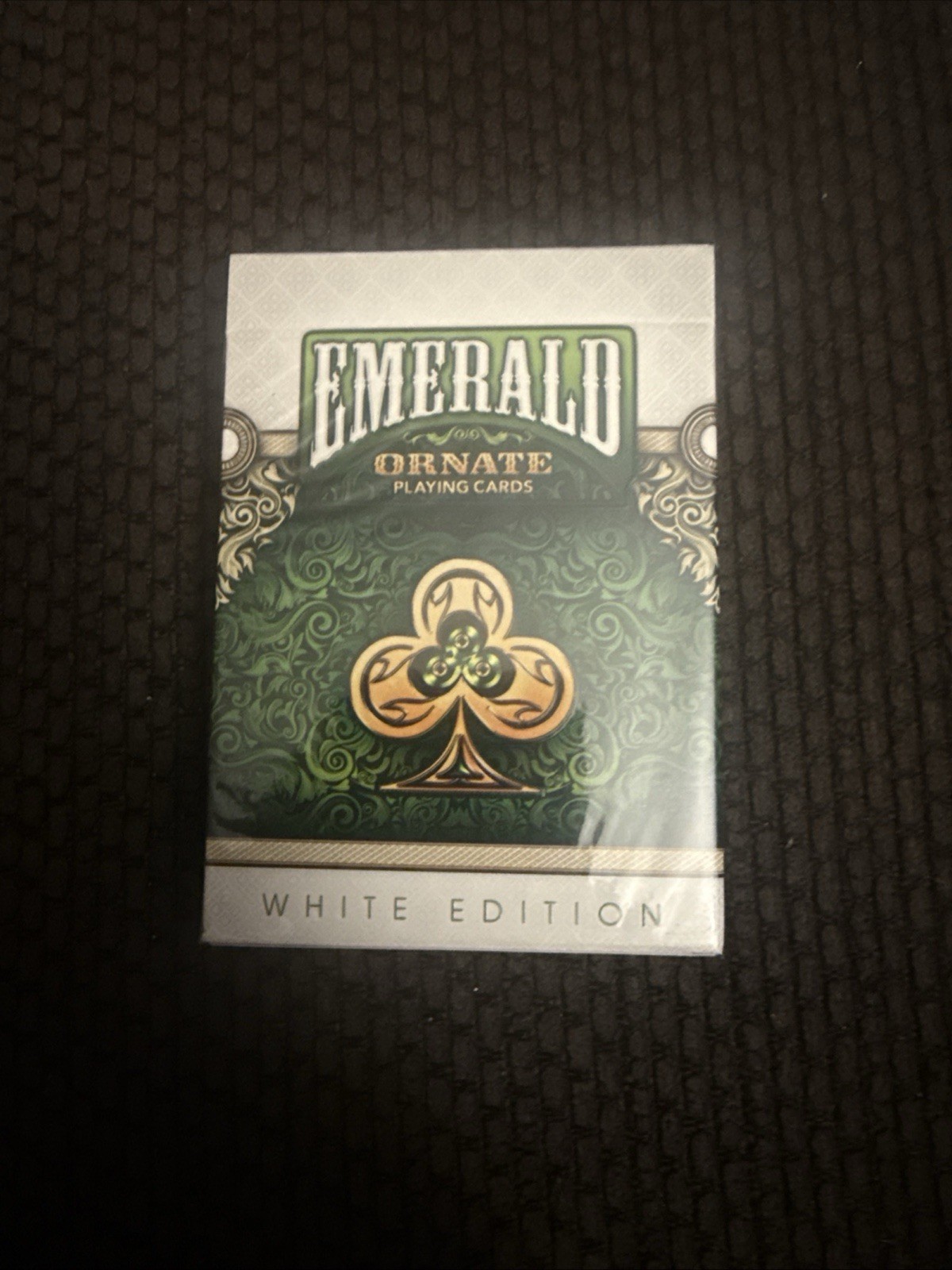 ORNATE WHITE EDITION EMERALD DECK PLAYING CARDS POKER SIZE BY HOPC