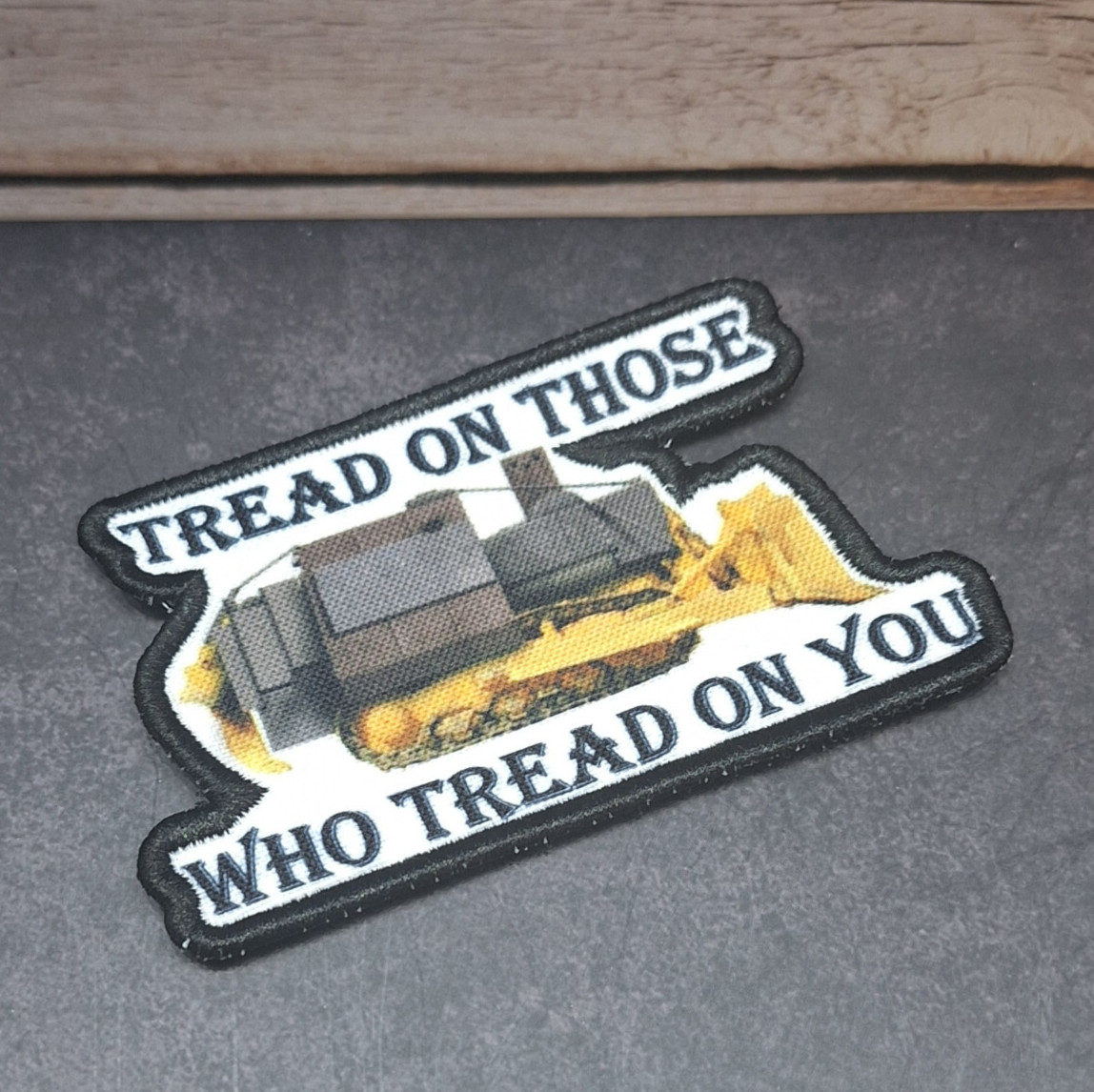 Killdozer Printed Morale Patch 3" or 4" | Tread On Them | VELCRO® Brand Fastener