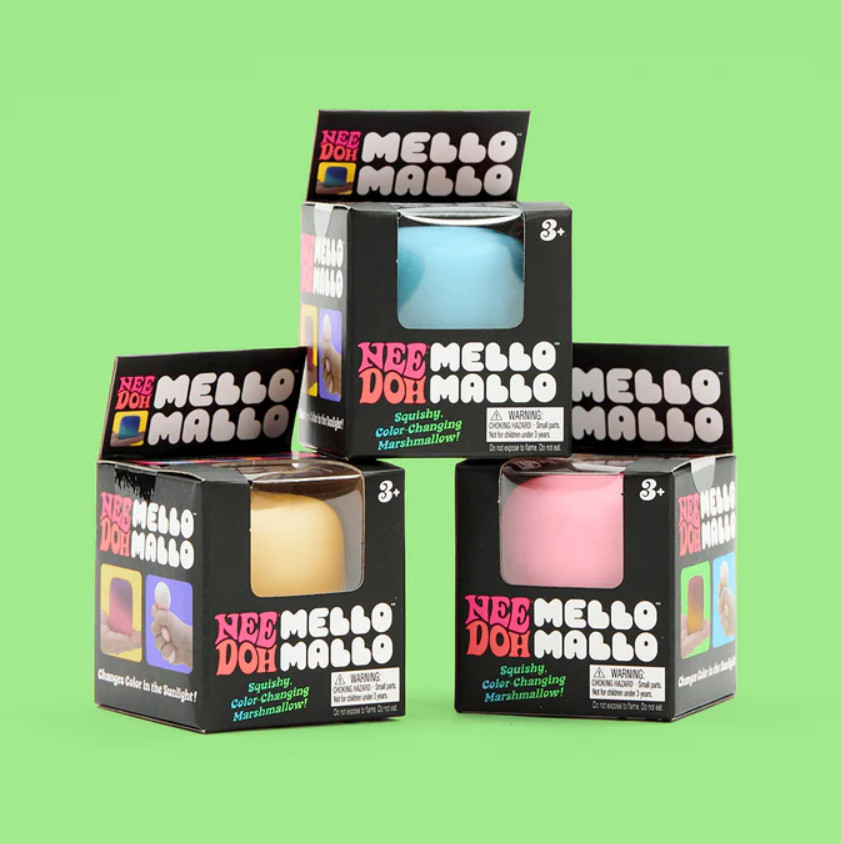 NeeDoh Mello Mallo Sensory Squishy Toy Colour-Changing Marshmallow Doh-Filled