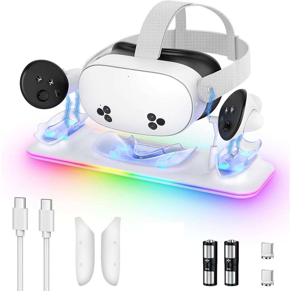 18W Fast Charging Dock for Oculus/Meta Quest 3S VR Headset Charger Station USB-C