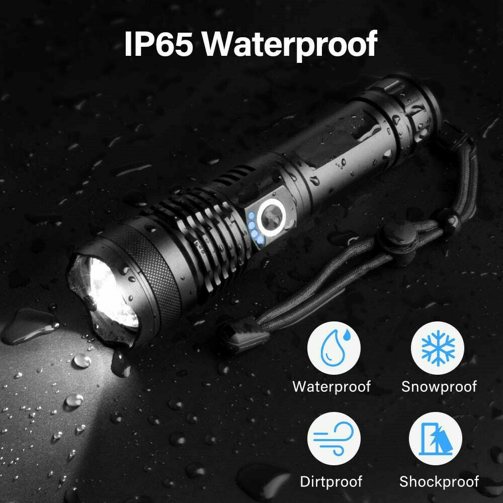 Super-Bright LED Tactical Flashlight With Rechargeable Battery