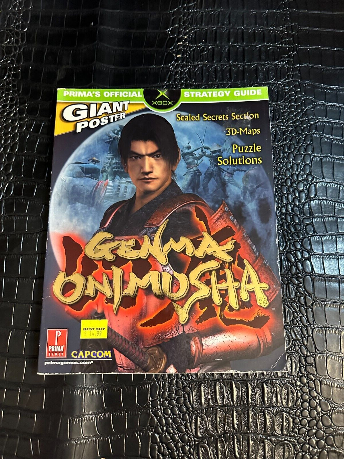 Genma Onimusha Prima Strategy Guide Xbox Capcom w/ Giant Poster!