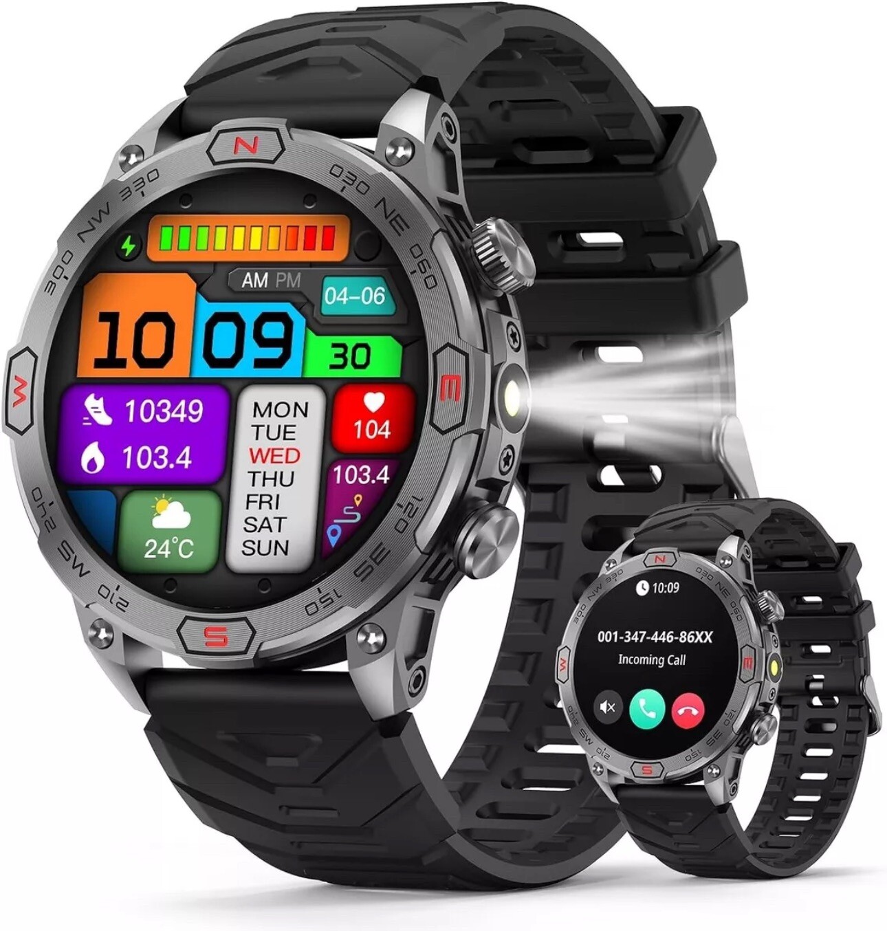Gym Outdoor Bluetooth Smartwatch Compatible with LG V60 ThinQ Wing Velvet