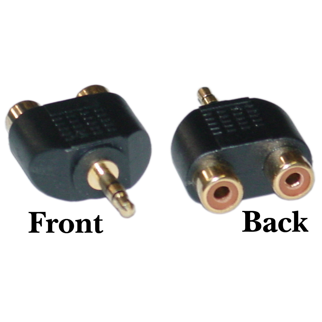 RCA to Stereo adapter, 2 x RCA Female / 1 x 3.5mm Stereo Male 30S1-01300