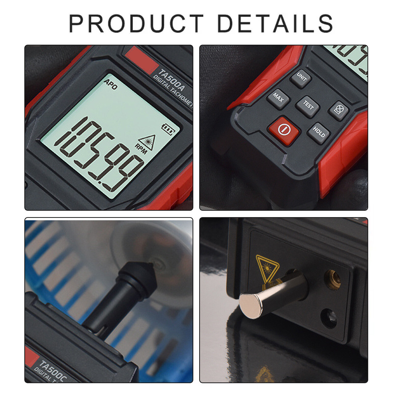 Robust NonContact Digital Tachometer Suitable for Small and Large Engines
