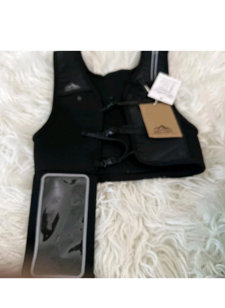 Zelvot Hydration Adjustable Hiking Running Vest No Flask Black Size Small