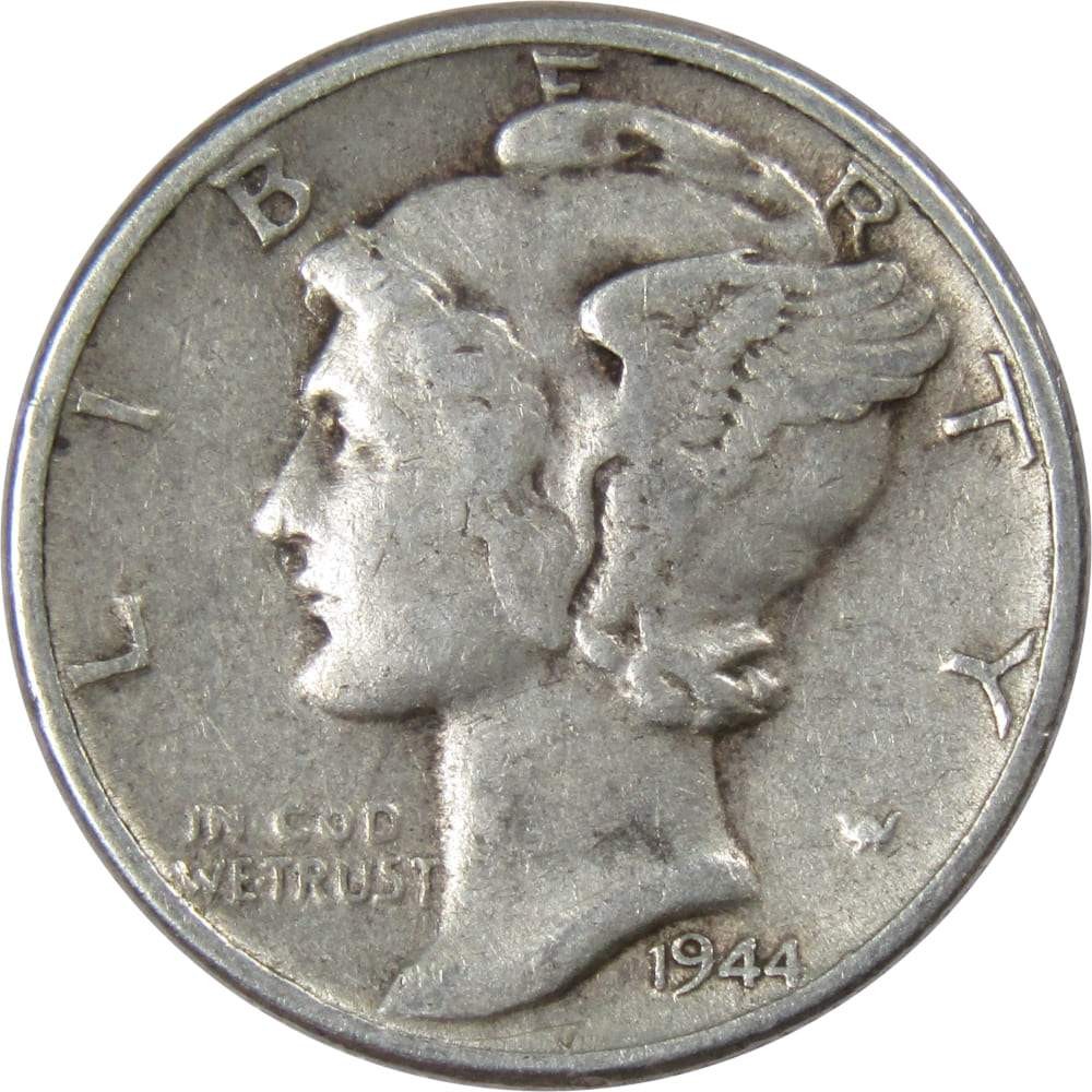 1944 Mercury Dime VF Very Fine 90% Silver 10c US Coin Collectible