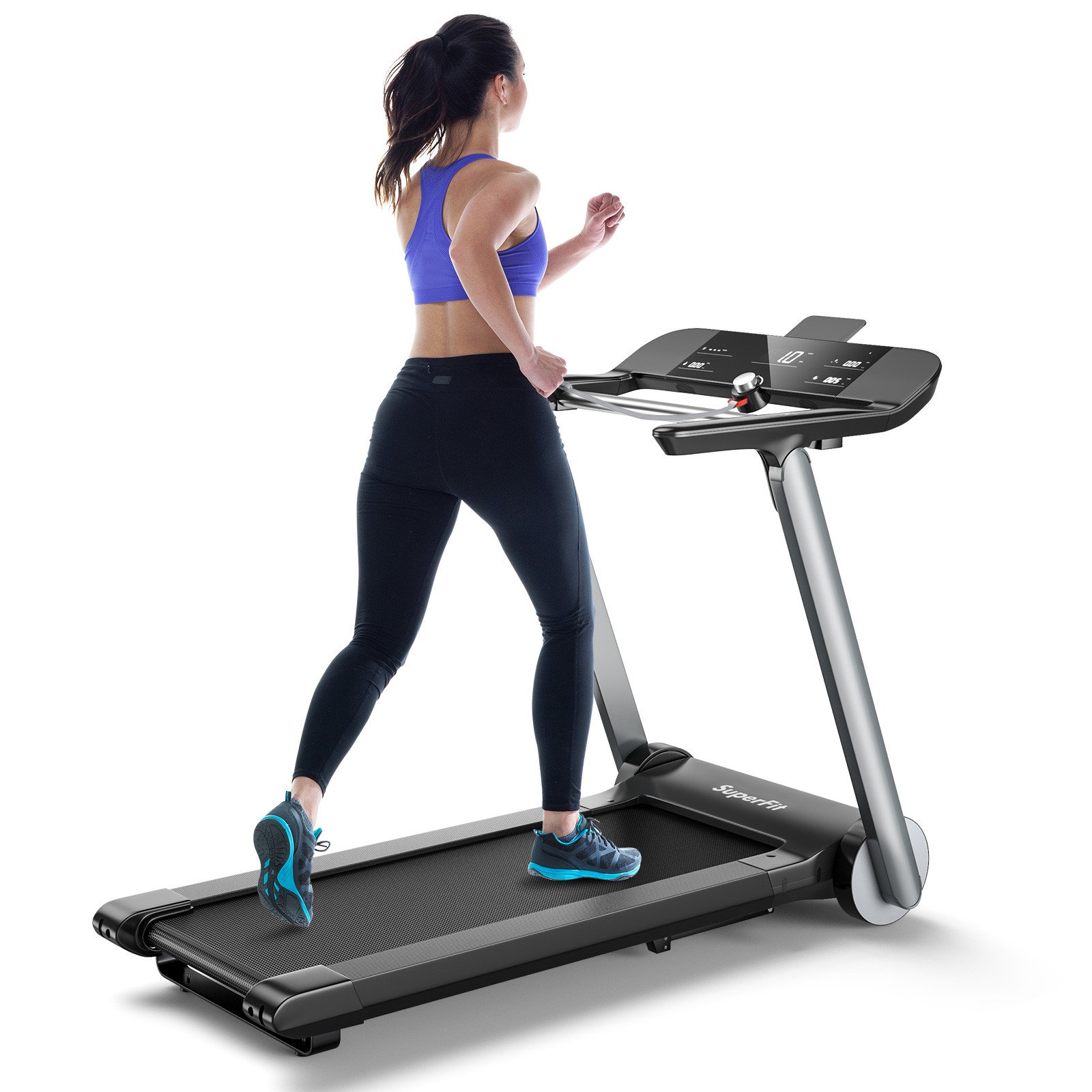 Superfit Electric Folding  Treadmill Jogging MachineBluetooth10 Preset Programs