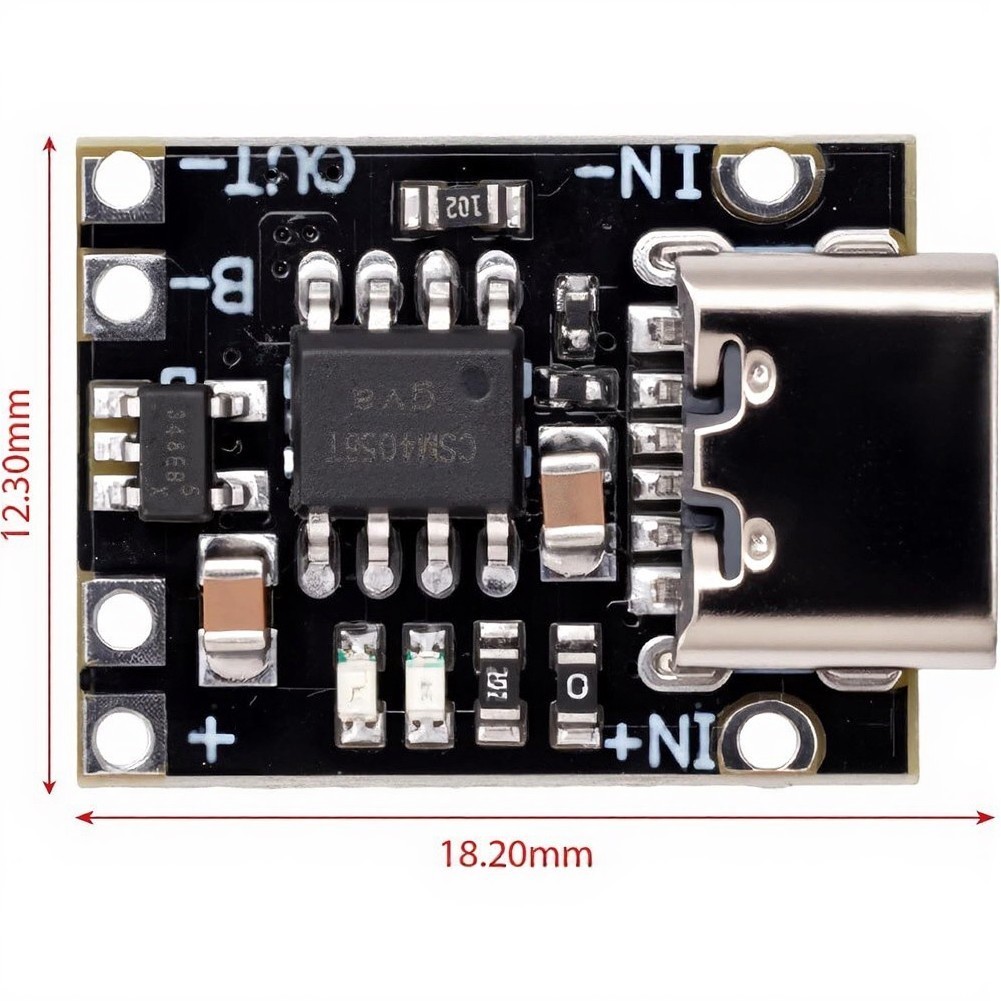 TP4057 USB-C 1A Lithium Battery Charging Board 10 pcs for DIY Projects