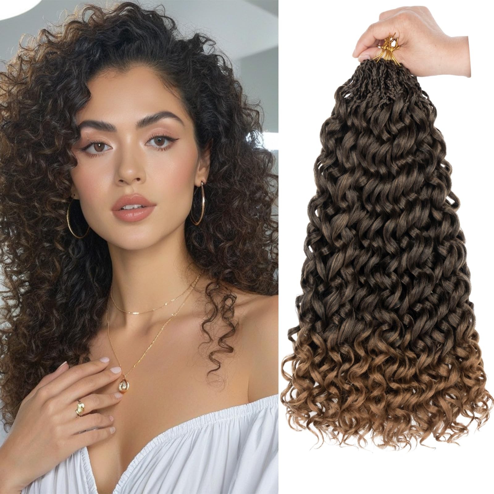 XTREND 18 Inch Gogo Curl Crochet Hair, 8 Packs, 18 (Pack of 8), T27