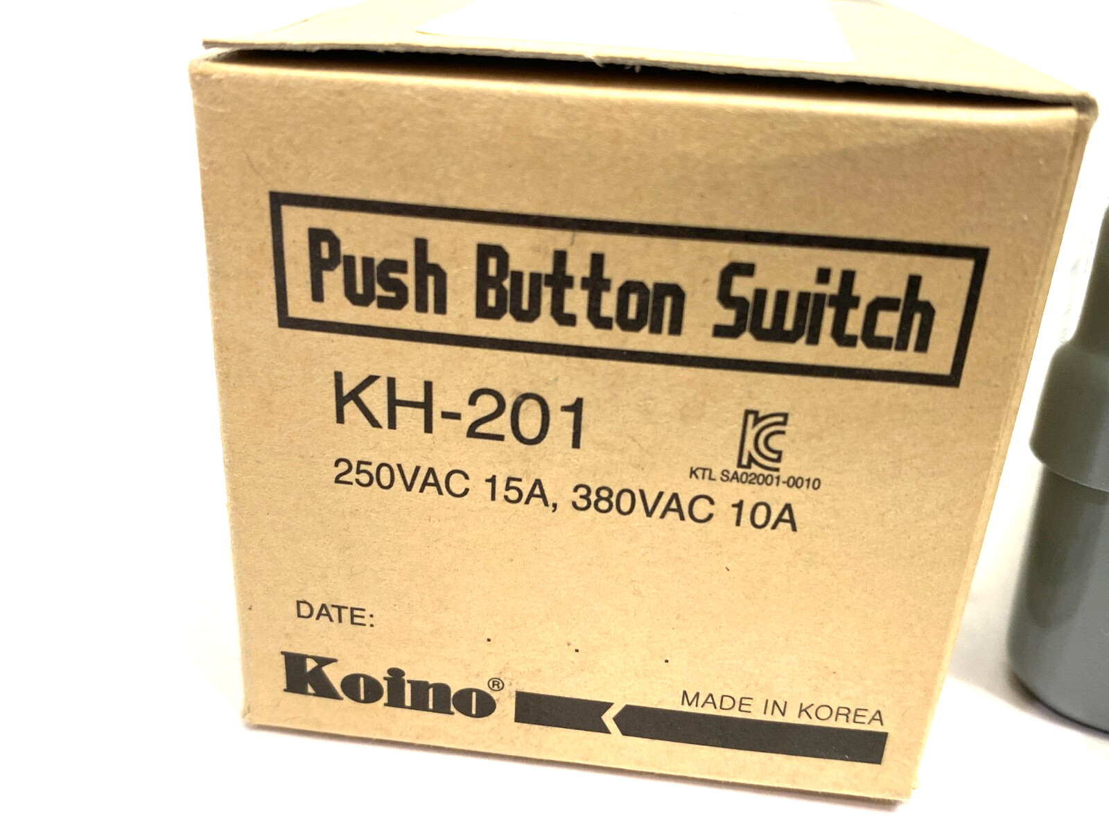 Koino KH-201 Pushbutton Switch Assembly On/Off 250VAC 15A, 380VAC 10A