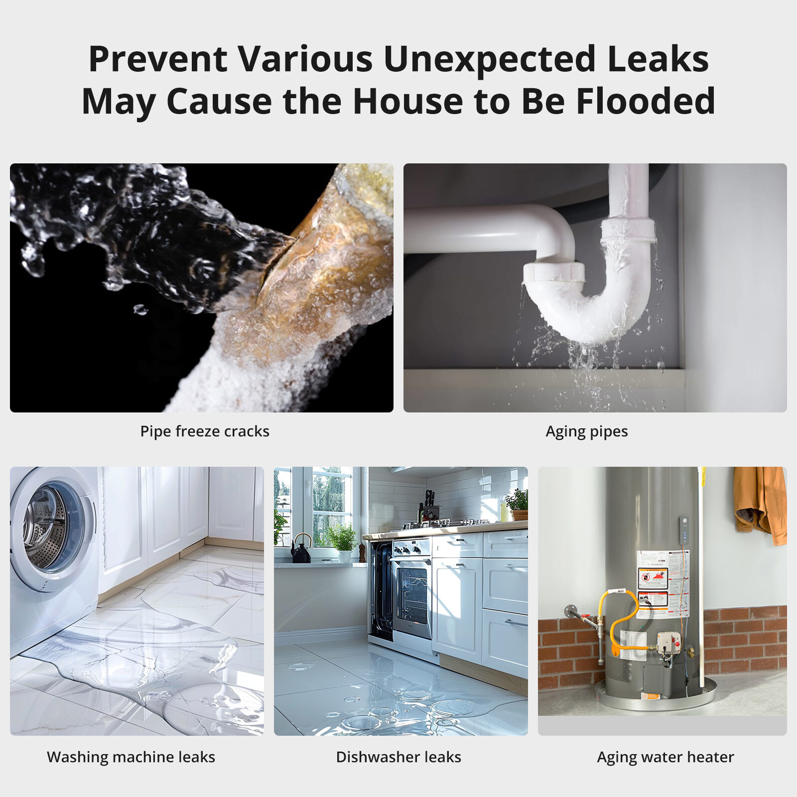 SONOFF Zigbee 3.0 Water Leak Sensor IP67 Waterproof Compatible Alexa,Google Home