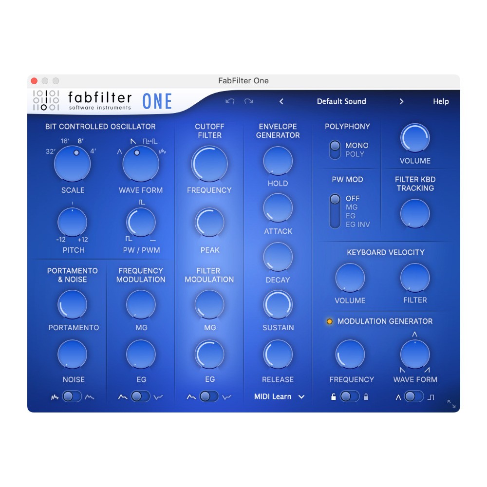 FabFilter One Virtual Analog Synthesizer Plugin for Music Production