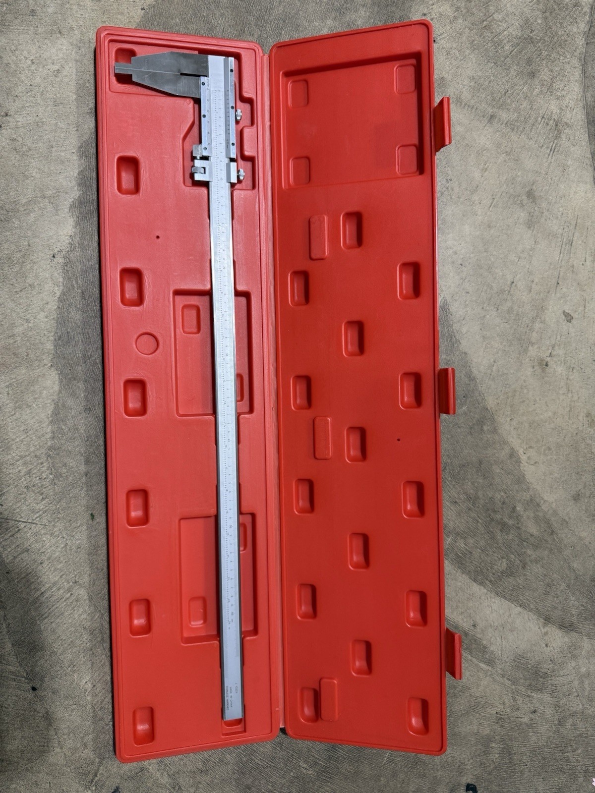 24” 600mm Stainless Steel Vernier Caliper Inch/Metric w Case Precision Tool