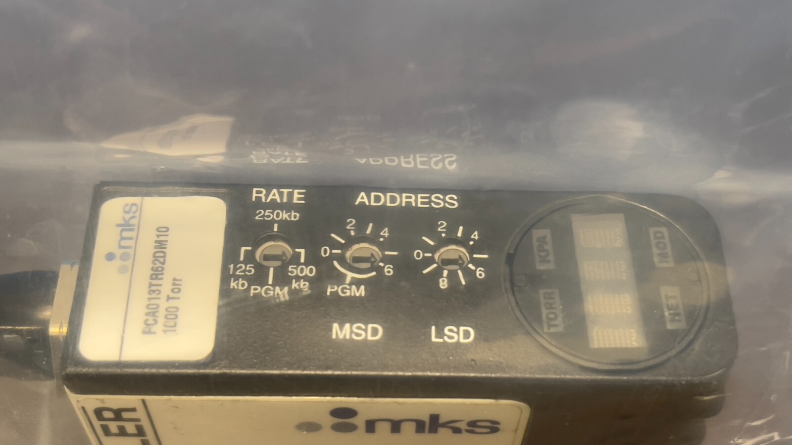 mks Instruments PCA013TR62DM10 Range 1000 Torr Pressure Controller
