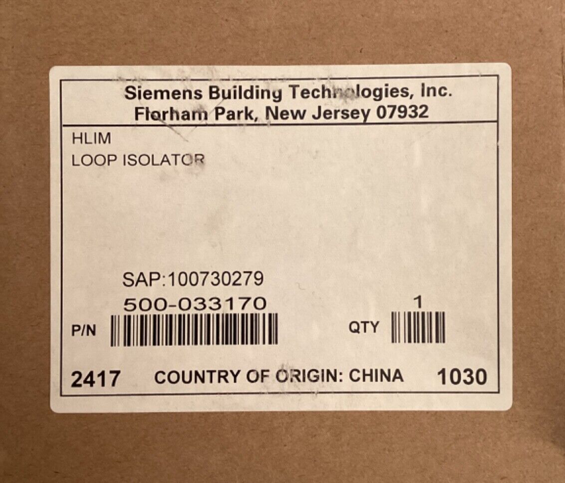 SIEMENS HLIM 500-033170 FIRE ALARM LOOP ISOLATOR MODULE