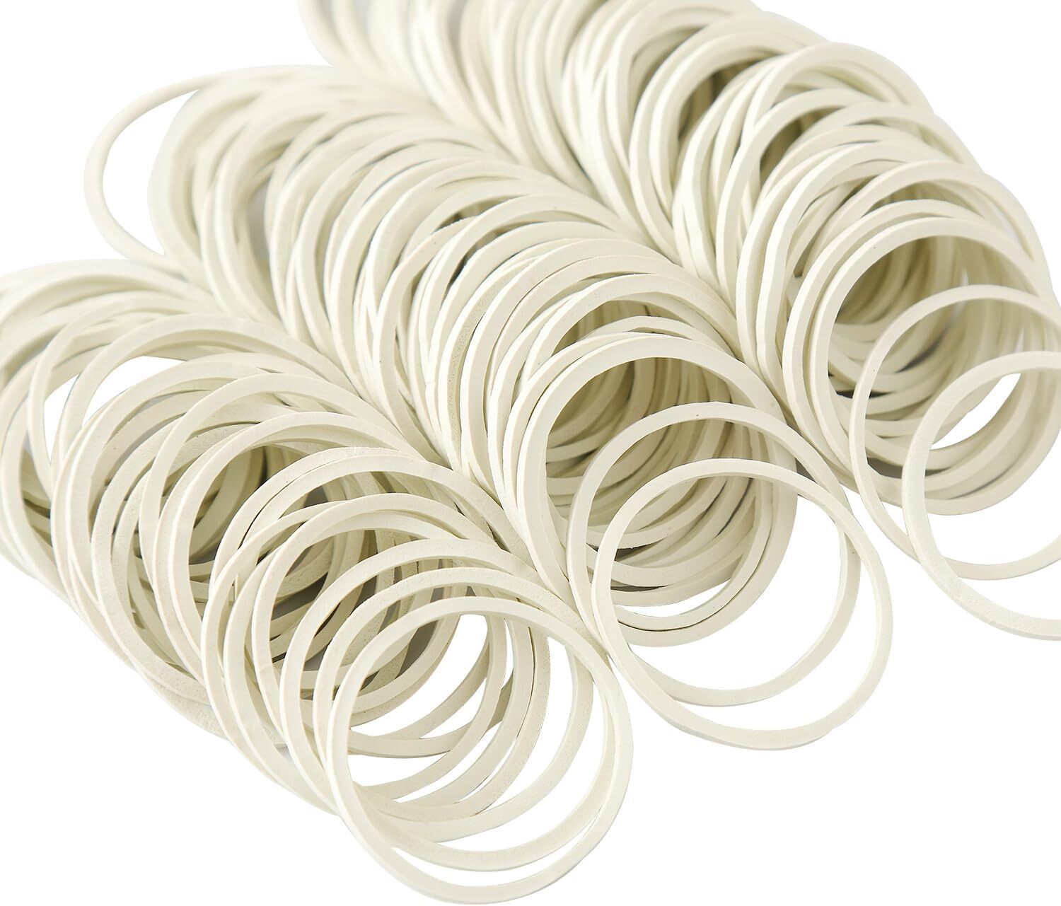 600Pcs 1inch Small Rubber Bands Stretchable Elastics White