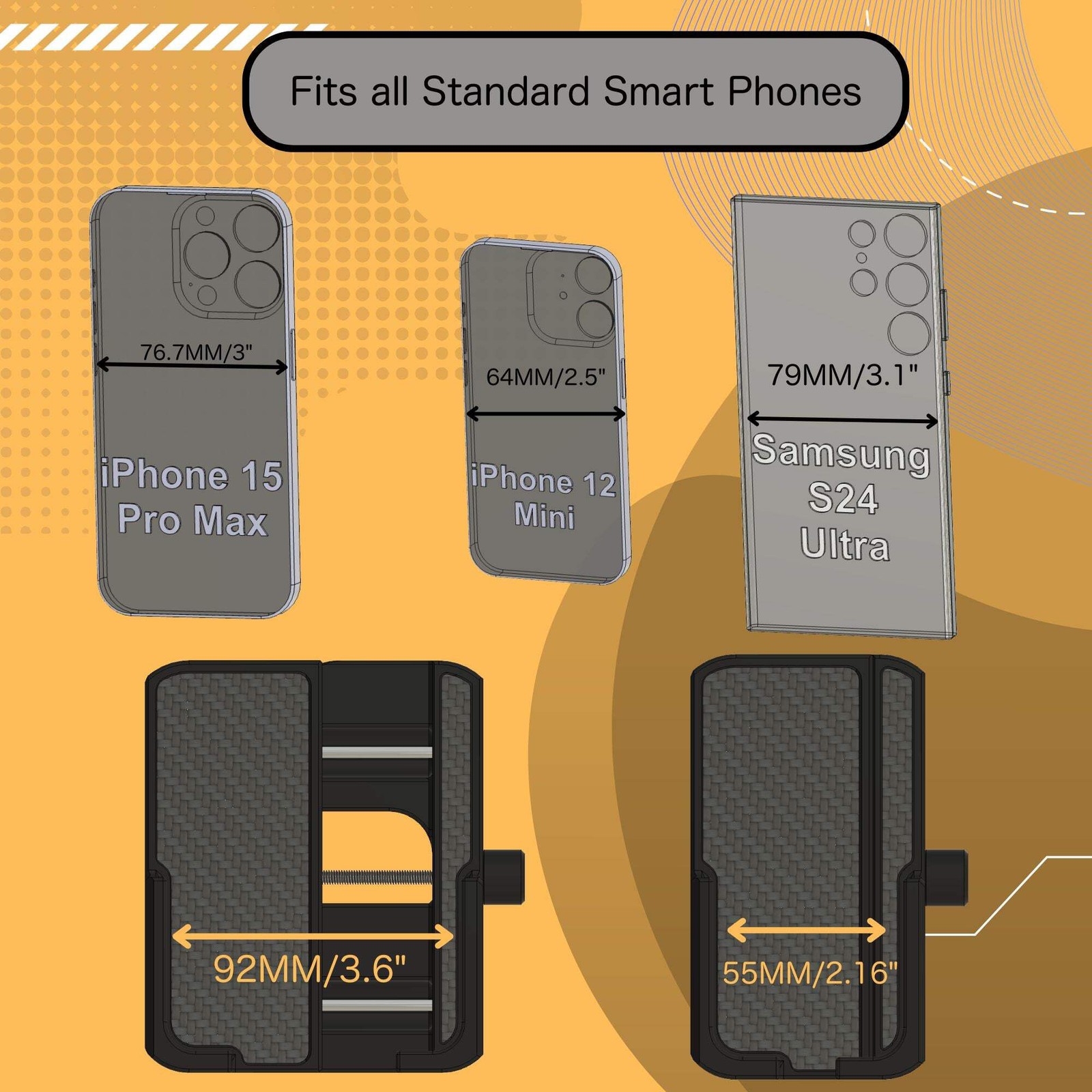 Phone Holder for Honda CRV 2012-2016
