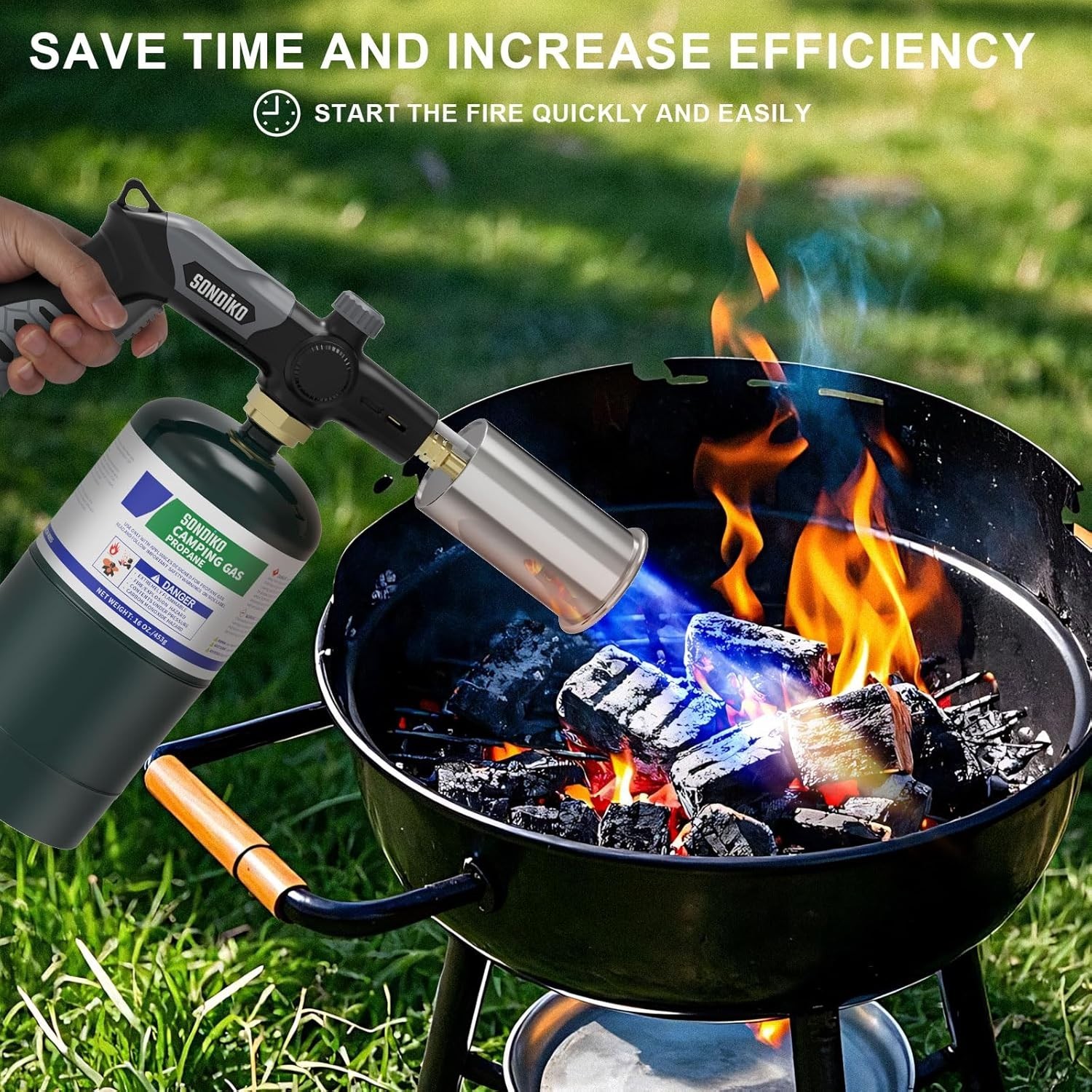 Versatile 1800°C Propane Culinary Torch for Grilling, Searing & More