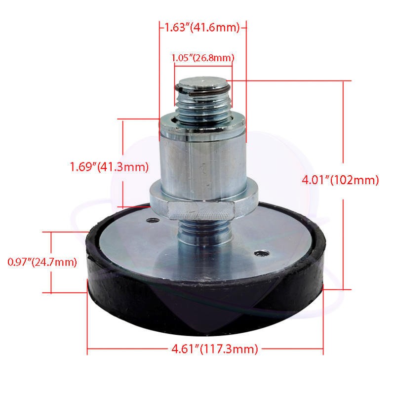 Shaft Dia 42mm Car Lift Rubber tray Heightening Feet Plus High Leg Pads 2PCS