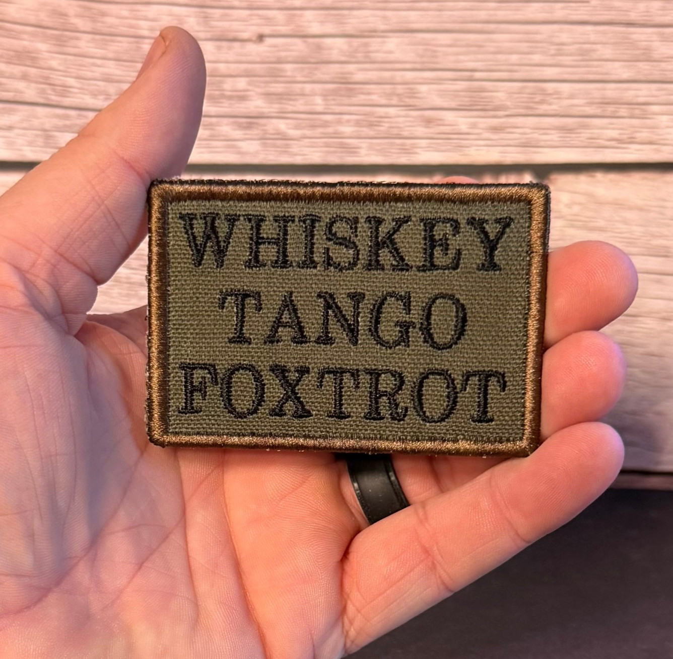 Tactical Whiskey Tango Foxtrot Funny Morale Patch, 2x3" | VELCRO® Brand Fastener
