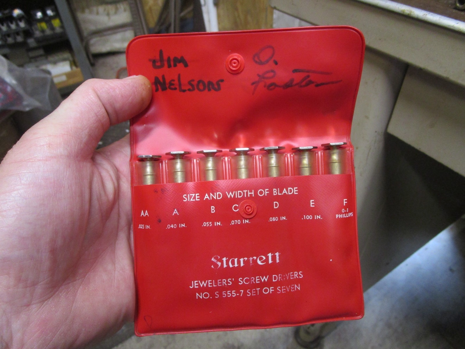 Good Used Starrett S555-7  7 Piece Jeweler's Screw Driver Set USA