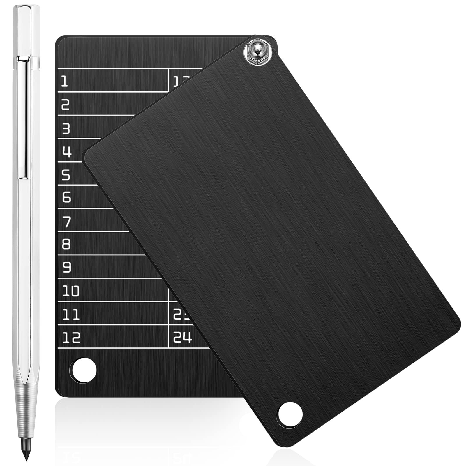 Hotop 2 Pcs Crypto Wallets and 1 Pcs Metal Plate Marking Pen, Cryptocurrency Wal