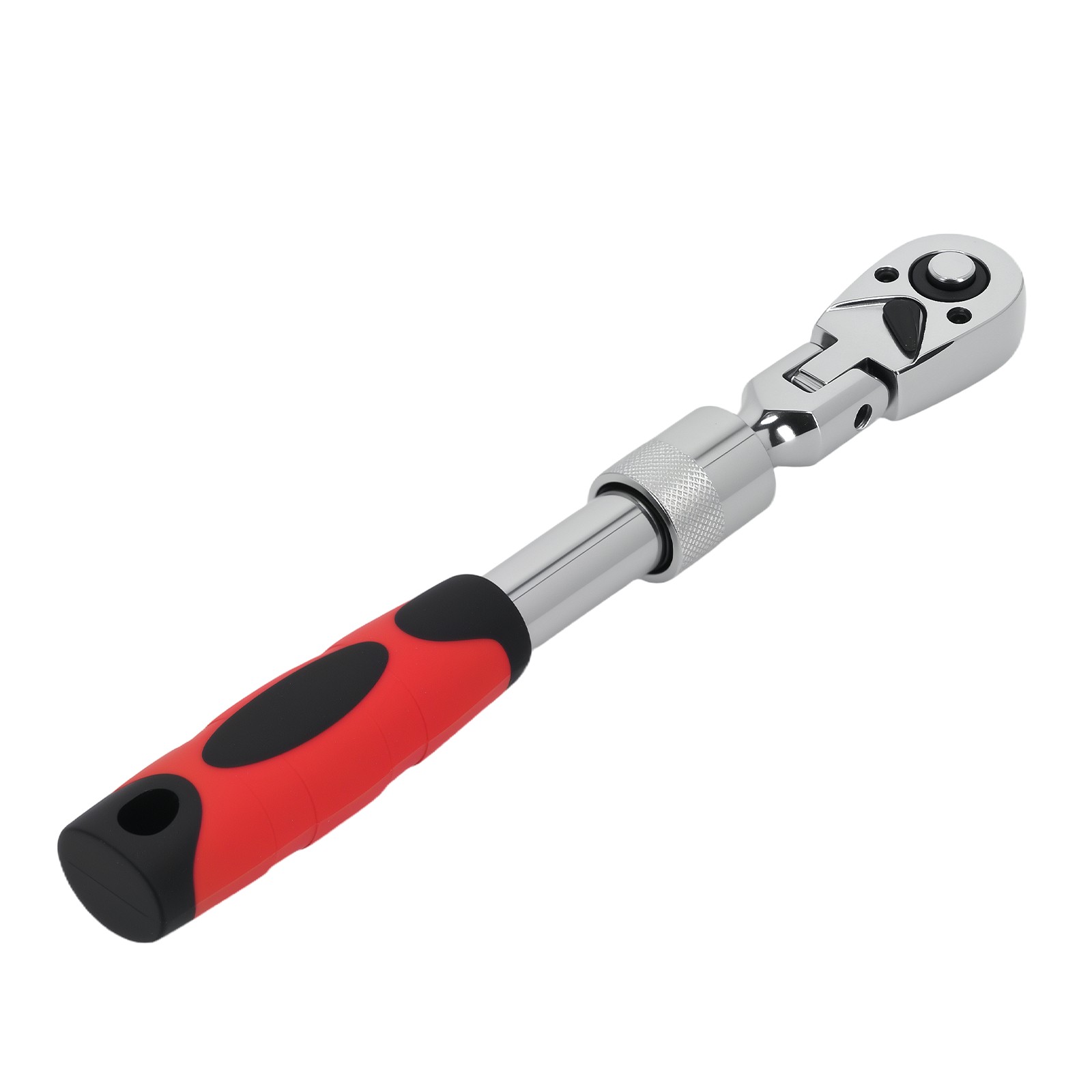 1/4in Drive Flexible Head Ratchet Wrench 72T 40Cr Steel Quick Release Button