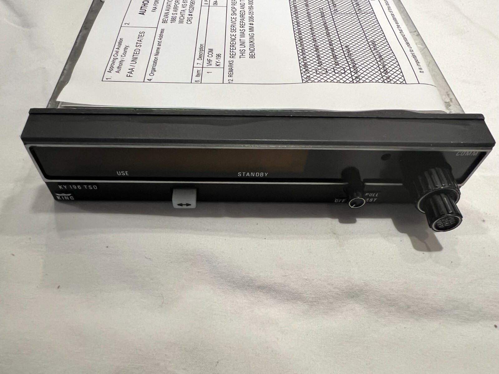 KING VHF TRANSCEIVER P/N 064-1019-00 repaired with 8130