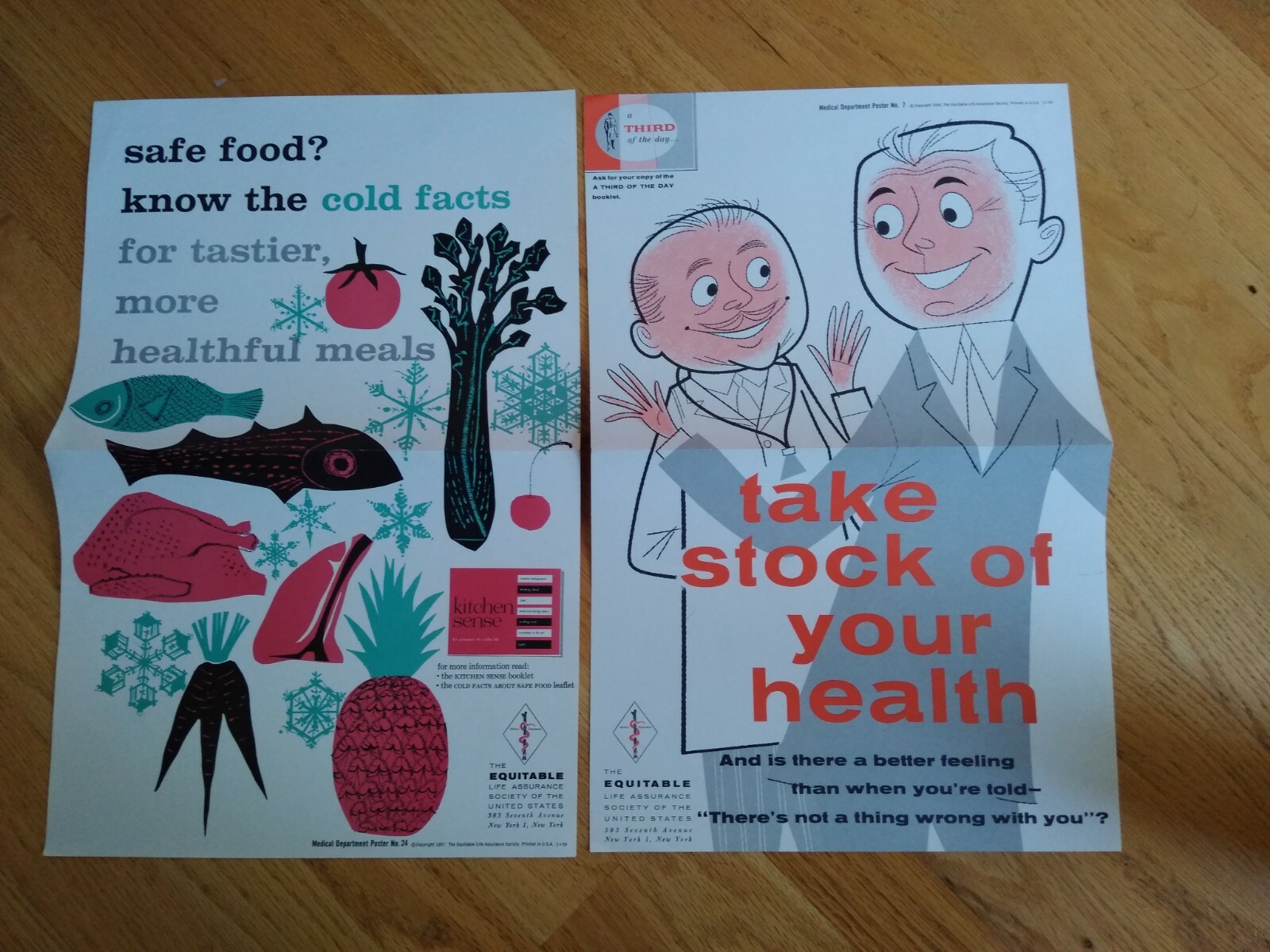 VINTAGE MEDICAL DEPARTMENT POSTERS 56 57 GREAT LOOK RARE