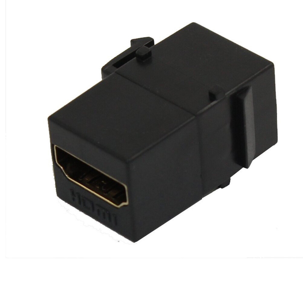 2x HDMI Keystone Jack Female to Female Coupler Snap-in Insert Adapter Wall Plate