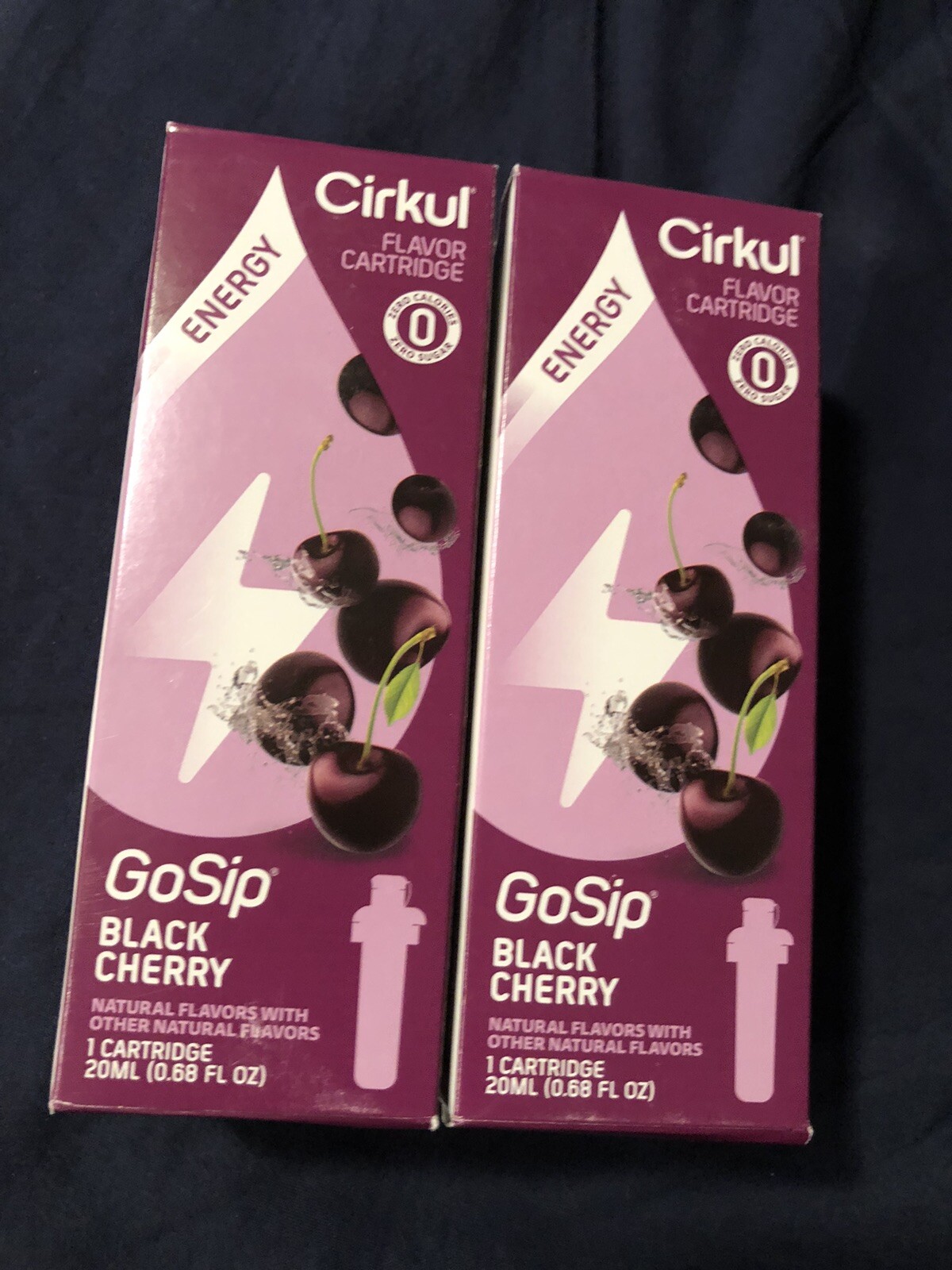 2 Cirkul Energy BLACK CHERRY Water Enhancement Cartridges Sealed Box Exp 11/2025