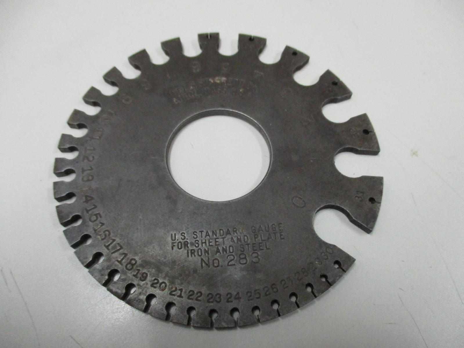 L.S. Starrett No. 283 for Sheet& Plate, Iron and Steel Gauge USA