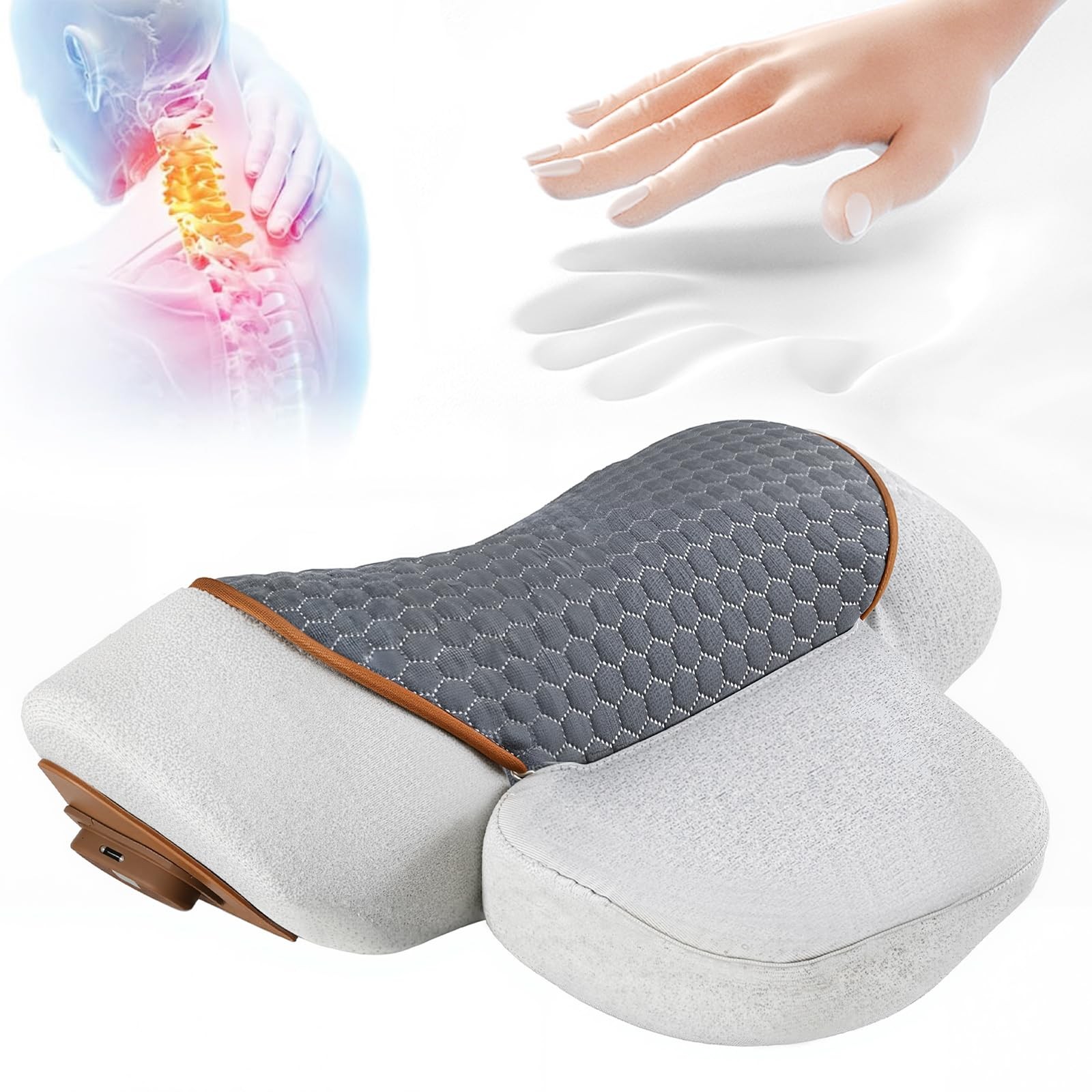 Pillow Traction Massager 2025 New for Neck Hump - 3-In-1 Cervical Neck Pillow...