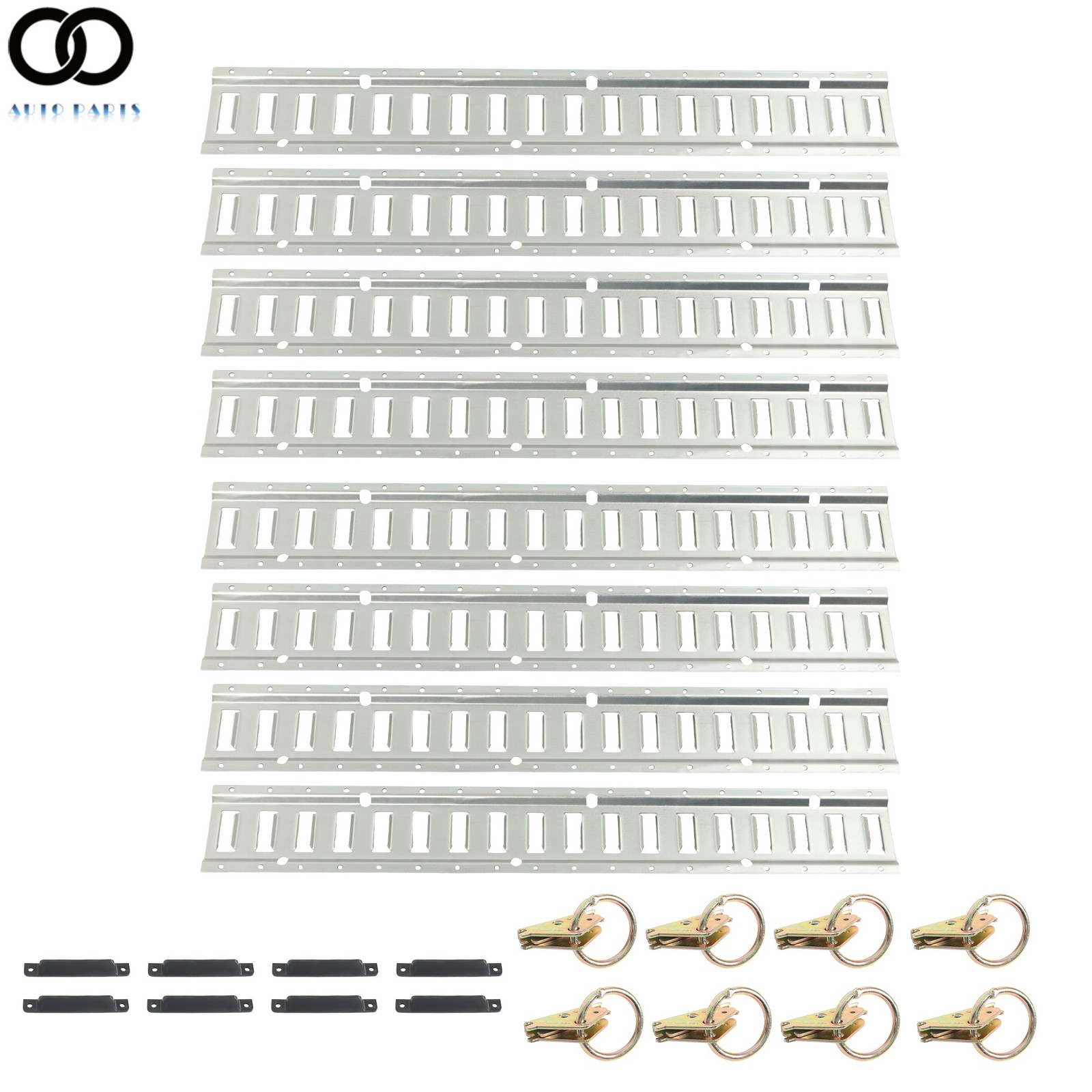 E Track Tie Down Kit Set 24PC 3' Rails For Enclosed Cargo Trailers Portable