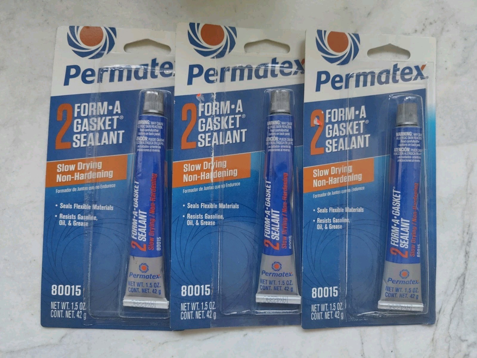 3 x Permatex 80015 2 Form-A-Gasket Sealant - 1.5 oz. for Easy Gasket Maintenance