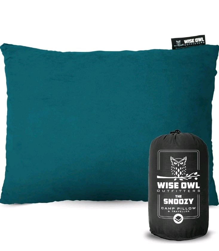 WISE OWL Outfitters Pillow The Snoozy Travel Camping Gray