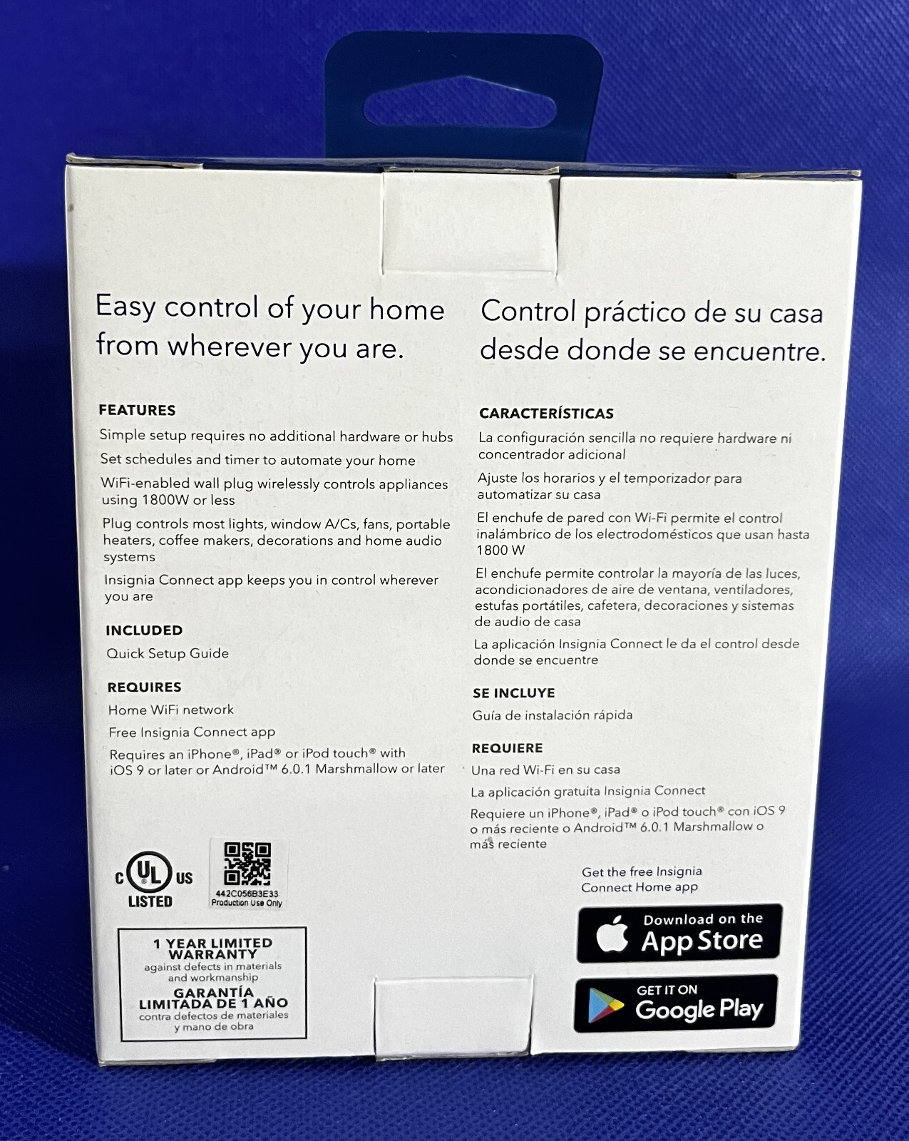 Insignia Connect Wi-Fi Smart Plug with Power Meter