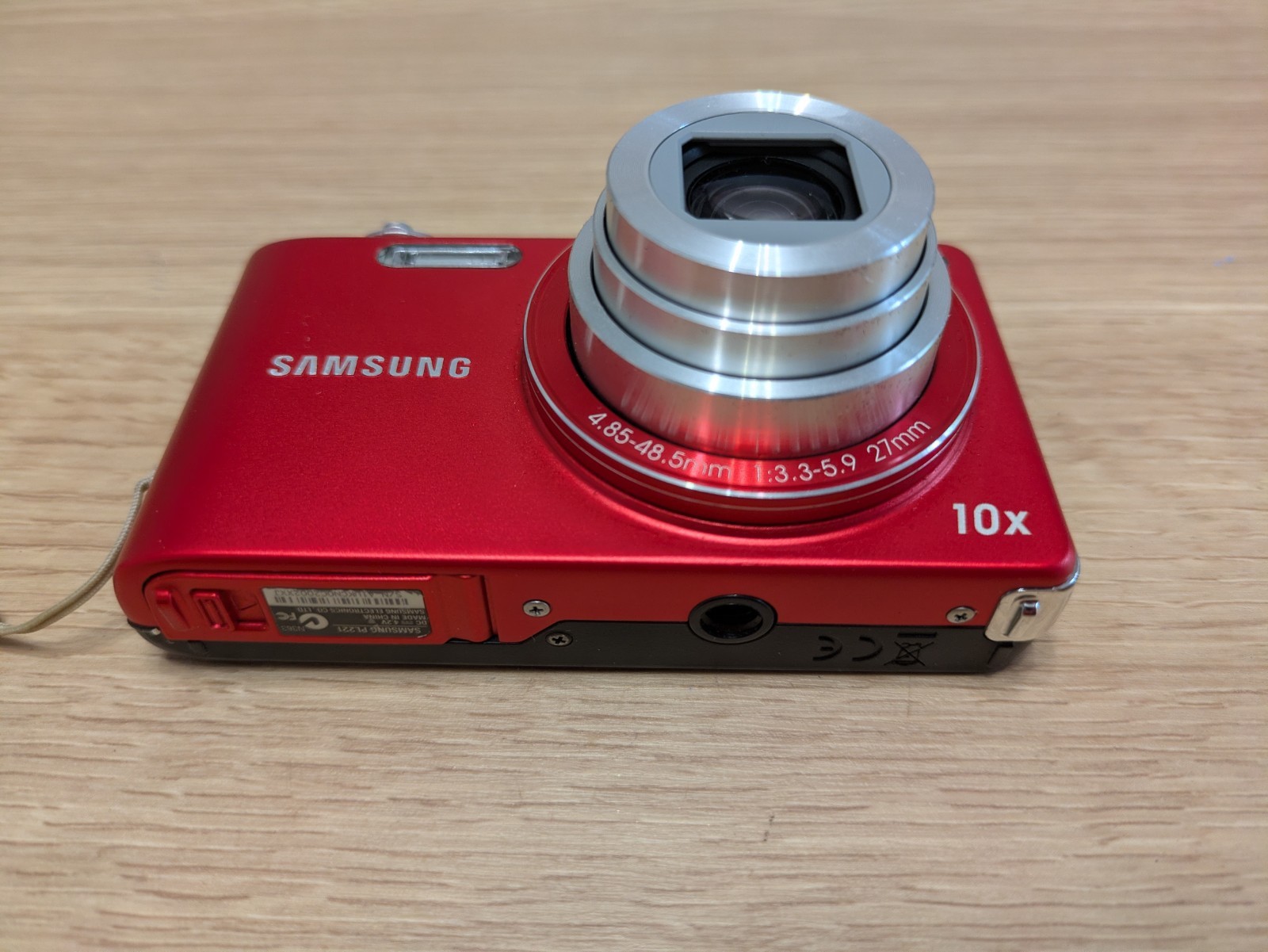 Samsung Digital Camera PL221 16.0MP Red Tested - Boxed with Charging Cable, Case