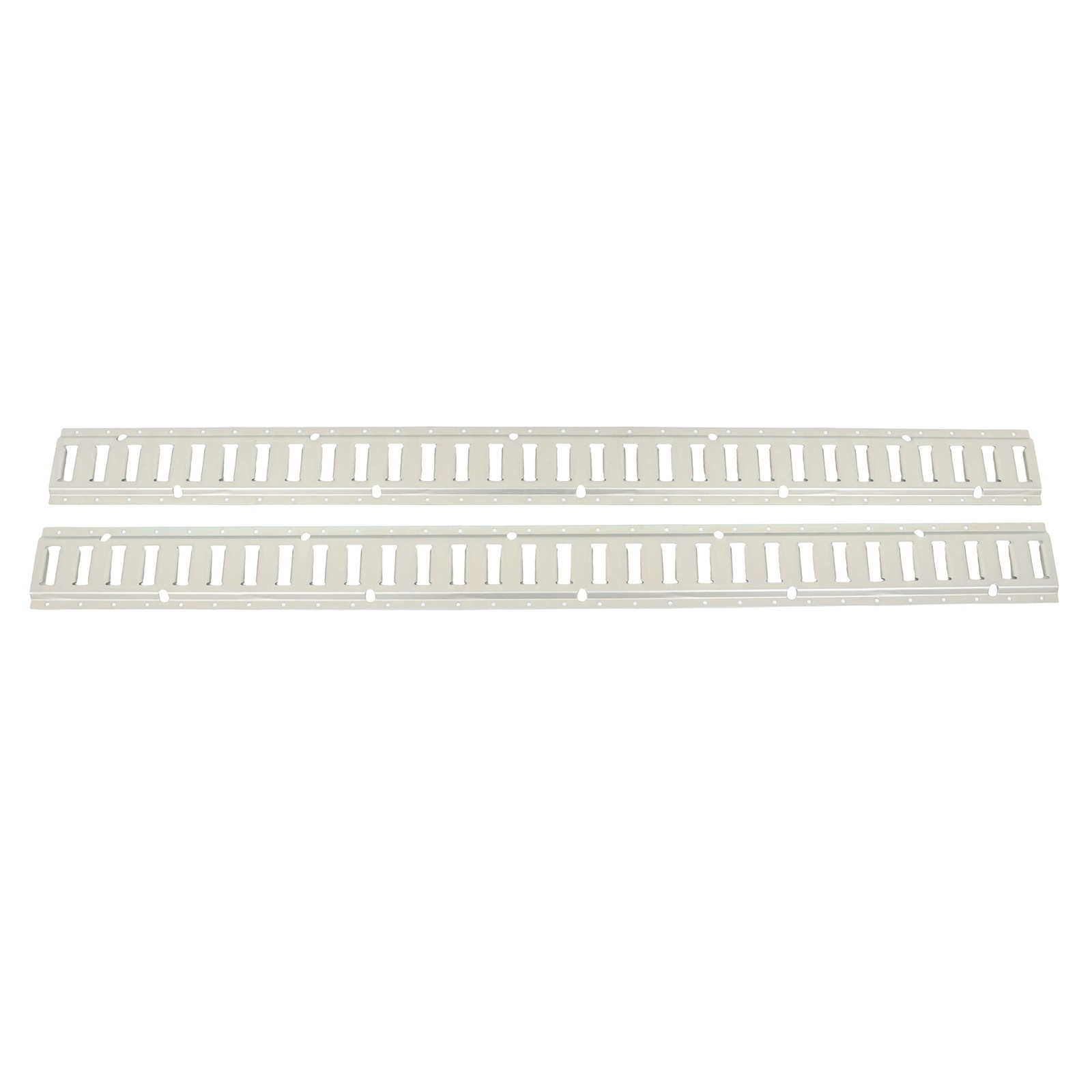 E Track Tie Down Rail Kit Silver Galvanized Carbon Steel Replacement Durable