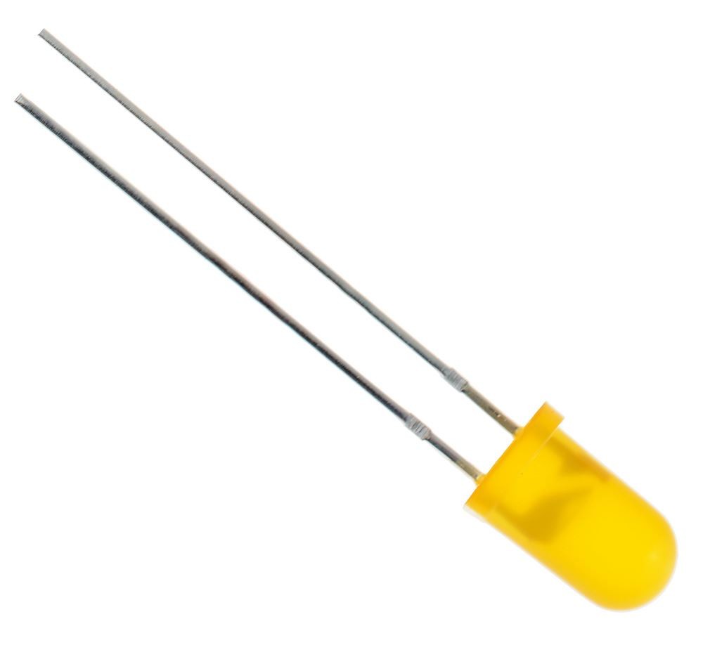 10 x Amber 5mm LED Diffused 500mcd 30°