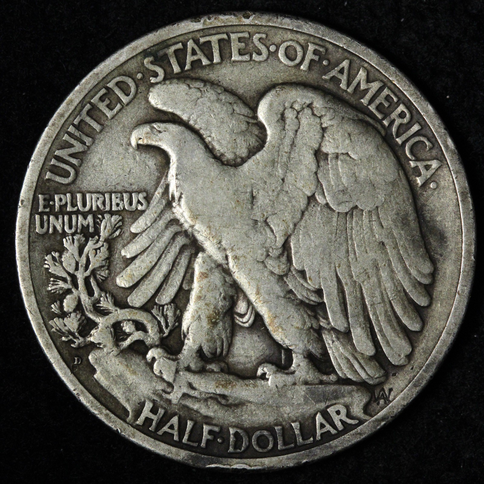 1920-D Walking Liberty Silver Half Dollar VF++ E357 JARCCU