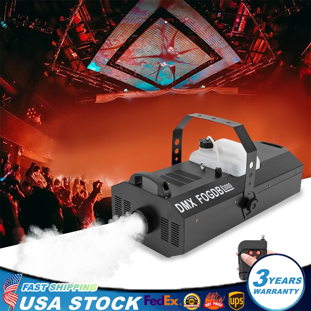 3000W Smoke Fog Machine LED Light DMX DJ Party Spray Fog w/ Remote Control US