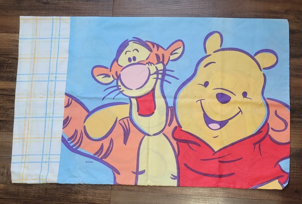 VTG Disney Winnie the Pooh Tigger 2 Sided Standard Pillowcases